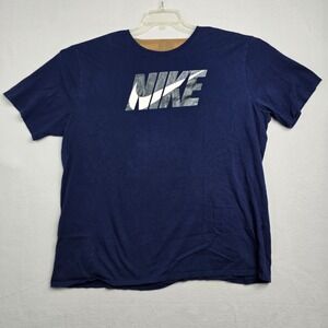 Nike Mens XXL Navy Blue Athletic Cut TShirt The Nike Tee Short Sleeve relaxed